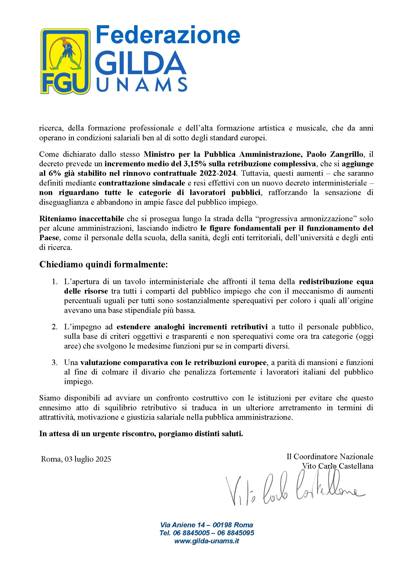 documento-fgu-gilda-del-03-giugno-2025_pagina_2 Documento Federazione FGU GILDA-Unams:Richiesta di estensione generalizzata degli aumenti retributivi previsti dal DPCM 15 aprile